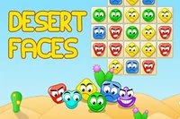 Mobil versiyonda Desert Faces oyununda aynı renkteki 3 yüzü eşleştiriyoruz