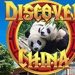 İki panda ve geleneksel Asya mimarisi ile süslenmiş bir çerçeve