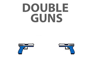 Double Guns metni ve alt kısmında iki mavi tabanca görseli