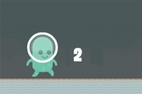 2D yeşil uzaylı ile harika platform oyunu