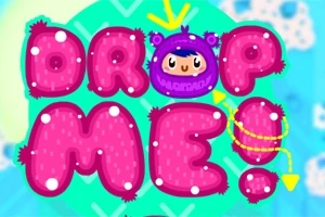 Pembe, büyük, yuvarlak harflerle DROP ME!
