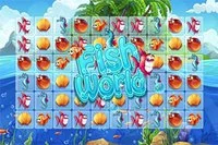 Fish World deniz temalı eğlenceli bir Eşleştir 3 oyunu