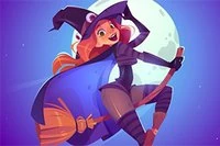 Flappy Witch oyununu oyna, zıplamak için dokun ve kuşu borulardan