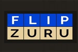 Mavi ve bej renkli kareler üzerine yerleştirilmiş F, L, I, P, Z, U, R, U harfleri
