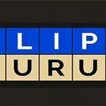 Mavi ve bej renkli kareler üzerine yerleştirilmiş F, L, I, P, Z, U, R, U harfleri