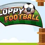 Yeşil zemin üzerinde futbol topu ve Floppy Football yazısı bulunan bir görsel