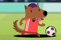 Sevimli köpeklerle futbol şampiyonası