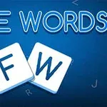 FREE WORDS yazısı ve altında F ve W harfleri bulunan mavi arka plan