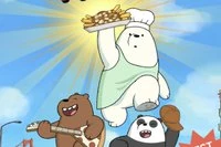 We Bare Bearsden ayılar bu online oyunda patates kızartması yapıyorlar