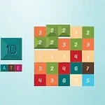 Renkli numaraların yer aldığı kareler ve GET 10 ULTIMATE yazısı