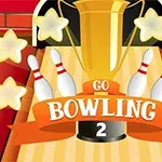 Yıldızlarla çevrili bir bowling kupası ve labutların ön plana çıktığı renkli bir illüstrasyon