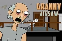 Bu eğlenceli Granny temalı çevrimiçi oyunda yapbozları birleştirin