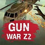 Bir helikopterden ateş açılırken uzanan bir zombinin görseli