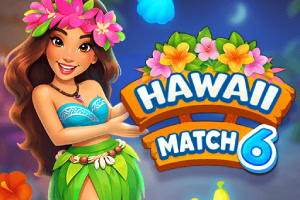 Çiçekli taç takan tropik kıyafetli kadın illüstrasyonu ve yanında renkli Hawaii temalı yazı