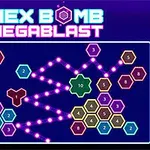 Renkli altıgenlerin sayılarla birleştiği neon ışıklı arka plana sahip bir bulmaca düzeni