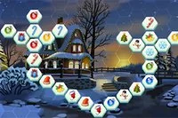 Noel için Mahjong Hex Connect oyunu