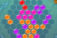Satırları, sütunları ve çapraz çizgileri doldur! Hexa Fever Summer oyunu