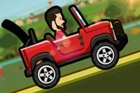 Hill Climbing, kırmızı bir jipi kontrol edeceğiniz bir yarış oyunudur