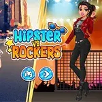 İki genç kadın farklı moda tarzlarında, biri hipster diğeri rocker kıyafetleriyle, arka planları birbirinden ayrılan sokak ve sahne temalarıyla