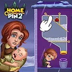 Anne ve bebek dışarıda yağmur altında, açılmış bir bulmaca ekranında tahılın akmasını sağlamak için bir el mekanizma üzerinde duruyor