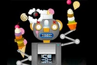 Robotun dondurma dükkanında lezzetli tatlılarla servis yapmasına yardım et