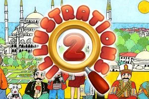 İstanbul silüeti önünde Lunapark 2 yazılı büyük altın madalya ve etrafında çizgi karakterler