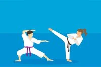 Karate King Online, ormanın derinliklerinde düşmanları yenip kötü Karate