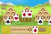 İki maymuna katıl, eğlenceli bir solitaire macerası yaşa ve ormanda saklı