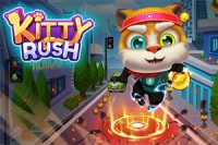 Koş, kovala ve hızlan sevimli Kitty Rush ile eğlenceli ve hızlı sonsuz