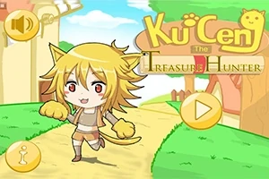 Sarı saçlı, kedi kulaklı ve kuyruğu olan chibi tarzda bir karakter, köy yolunda yürürken görülüyor