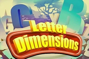 Üç boyutlu büyük harflerin arasında Letter Dimensions yazısı