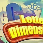 Üç boyutlu büyük harflerin arasında Letter Dimensions yazısı