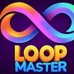 Renkli bir sonsuzluk sembolü ve altında büyük harflerle Loop Master yazısı bulunan görsel