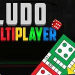 Ludo oyununun renkli zarlar ve oyun tahtaları bulunan grafik tasarımı