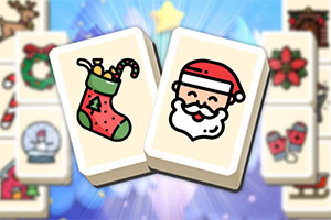 Noel temalı kartlar, birinde Noel Babanın yüzü, diğerinde hediye dolu bir çorap deseni