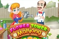 Bu Kule Mahjong oyununda çiçek taşlarını temizle