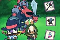 Üç cesur kahramanla RPG öğelerine sahip heyecanlı kart eşleştirme oyunu macerası
