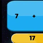 Mavi bir kutuda 7 + 14 ifadesi ve altında sarı alanda 17 sayısı
