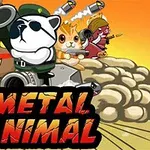 Üzerinde Metal Animal metni bulunan, çeşitli silahlara sahip askeri kıyafetli hayvanlar