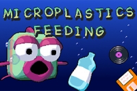 Okyanusta plastik yiyen aç balığı yönet