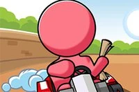 3D kart yarışçıları ve platform pistleriyle karting yarışı arcade oyunu