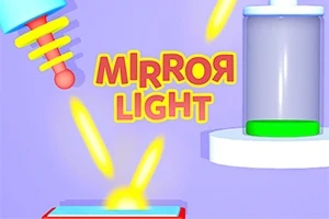Mirror Light Renkli bir arka plan üzerinde, Mirror Light yazısı ve çeşitli parlak ışık efektleri ile birlikte tüp benzeri nesneler