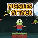 Yeşil bir karakterin ayakta durduğu, arkada dolunay ve üzerinde Missiles Attack yazılı duran bir gece manzarasıyla, karaktere yaklaşmakta olan füzelerin olduğu sahne