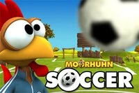 Moorhuhn Futbolda yetenekli horoz Moorhuhnu kontrol et ve bisiklet vuruşları