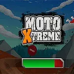 Motosiklet üzerinde zıplayan bir sürücü ile birlikte Moto Xtreme yazısı ve altta bir yükleme çubuğu