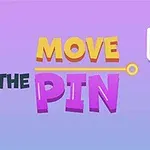 Renkli toplarla dolu bir hazne ve yanında Move the Pin yazısı bulunan mor-mavi tonlarda bir arka plan