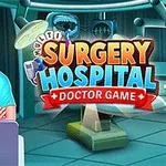 Yaşlı bir doktor cerrahi kıyafetler içinde, ameliyathane ortamında, bir bilgisayarla duruyor