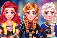 Prensesler Anna, Elsa, Pamuk Prenses ve Ariel My Best FF Outfits oyununda
