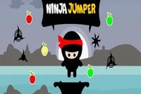 Zıplayan ninja ile meyve topla, silahlardan kaç.