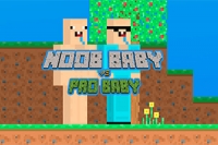 Noob Baby vs Pro Baby, iki oyuncu için harika bir macera oyunu